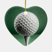 Golfbal op T-shirt keramische decoratie (Achterkant)