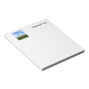 Golfbal op T-shirt, Sky & Grass Notitieblok