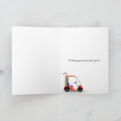 Golfbal op t-shirt voor Verjaardag Kaart (Binnen)