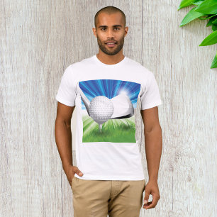 Golfbal op Tee met Driver Club T-shirt