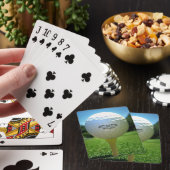 Golfbal op tee speelkaarten (Insitu)