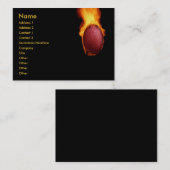 Golfbal op vuur Visitekaartje (Voorkant / Achterkant)