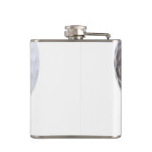 Golfbal op witte Sjabloon Achtergrond Textuur Heupfles (Achterkant)