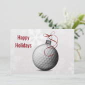 golfbal ornament Holiday Greeting Kaarten (Staand voorkant)