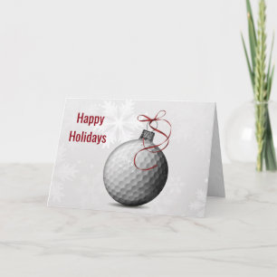 golfbal ornament Kerstgroeten Feestdagen Kaart