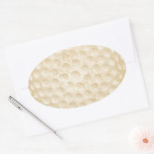 golfbal  ovale sticker (Envelop)
