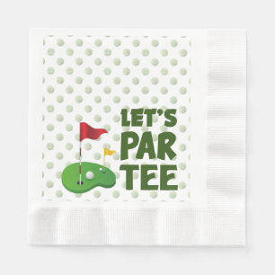 Golfbal over Let's Par T-shirt Servet