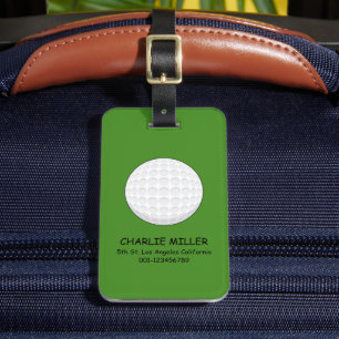 Golfbal personaliseren bagagelabel