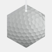 Golfbal Putjes Glas Ornament (Achterkant)