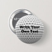 golfbal ronde button 5,7 cm (Voorkant /achterkant)