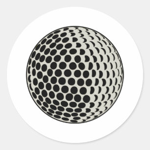 golfbal ronde sticker