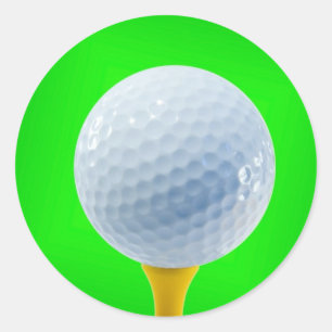 Golfbal Ronde Sticker