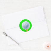 Golfbal Ronde Sticker (Envelop)