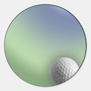 golfbal ronde sticker