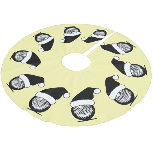 Golfbal Santa Hoed Kerstmis Kerstboom Rok (Gekanteld)