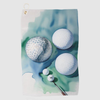 Golfbal spatten golfhanddoek