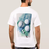 Golfbal spatten t-shirt (Achterkant)