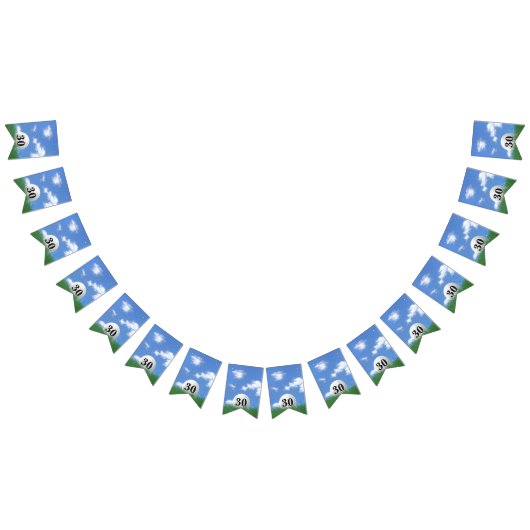 Golfbal voor 30e verjaardag Bunting Flags Vlaggetjes (Alle)