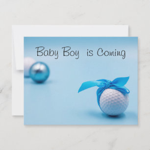 Golfbal voor baby Boy komt met Blue Ribbon Kaart