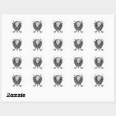 Golfbalclubs en T-shirt Golfgolfer-Stickers Ronde Sticker (Vel)