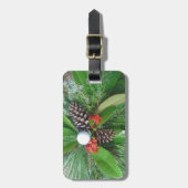 Golfbaldenkegels en evergreens Kerstmis Bagagelabel (Voorkant verticaal)