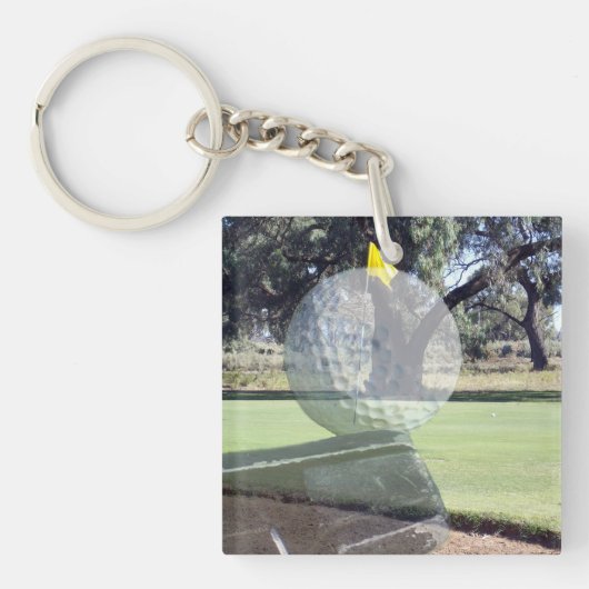 Golfbalgelaagde samenstelling, sleutelhanger (Voorkant)