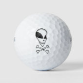 Golfballen - Alien Skull & Crossbones (Voorkant)
