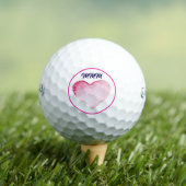Golfballen CUSTOM INITIAAL WATERVERF ROZE HART (Insitu Shirt)