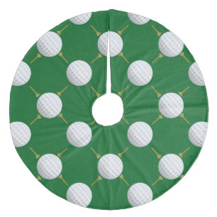 Golfballen en T - shirts op groen Fleece Kerstboom Rok