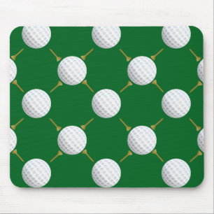 Golfballen en T - shirts op groen Muismat