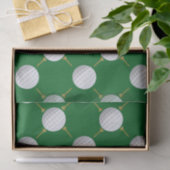 Golfballen en T - shirts op groen Tissuepapier (Geschenk)