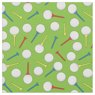 Golfballen en T - shirts Patroon op groen Stof