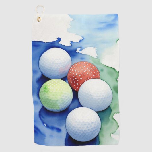 Golfballen Golfhanddoek (Voorkant)
