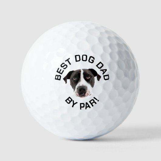 Golfballen met hond, beste hond vader, hond vader (Voorkant)