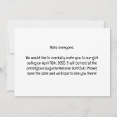 Golfballen met kerstmis kaart (Achterkant)