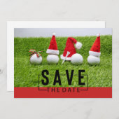 Golfballen met kerstmis kaart (Voorkant / Achterkant)