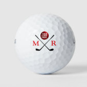 Golfballen met logo en initialen (Voorkant)
