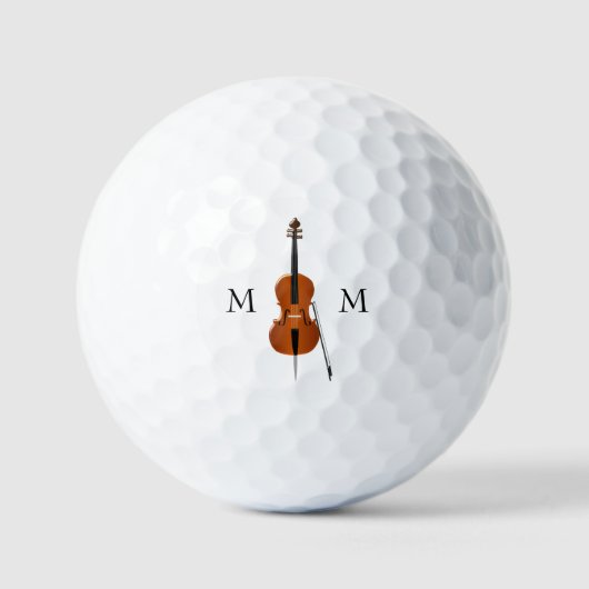 Golfballen met monogram cellodesign (Voorkant)
