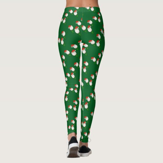 Golfballen met T - shirts dragen kerstmutsen Leggings (Achterkant)