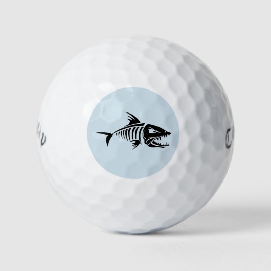 Golfballen met vis erop (Voorkant)