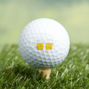 Golfballen Monogrammed Pints of Beer Design