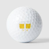 Golfballen Monogrammed Pints of Beer Design (Voorkant)