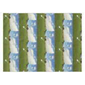 Golfballen op een rij naar de vlag, tafelkleed (Voorkant (Horizontaal))