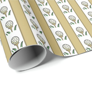 Golfballen op T-shirt Goud en Wit Cadeaupapier