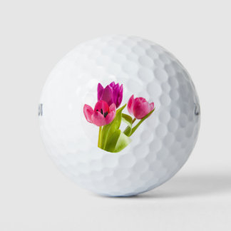 Golfballen Roze Groene Bloem Design Art