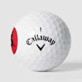 GOLFBALLEN VLINDER OP ROOD (Logo)