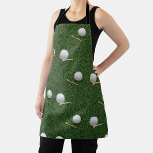 Golfballen zijn op groen gras dol op golf schort