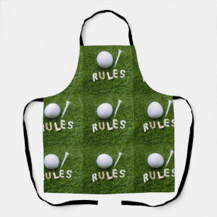 Golfballen zijn op groen gras gek van golf schort