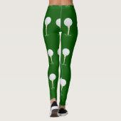 Golfballetpatroon op groen leggings (Achterkant)