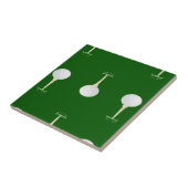 Golfballetpatroon op groen tegeltje (Zijkant)